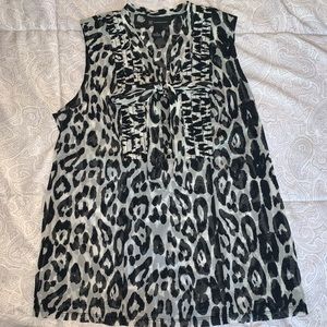 BNWOT sheer leopard print blouse